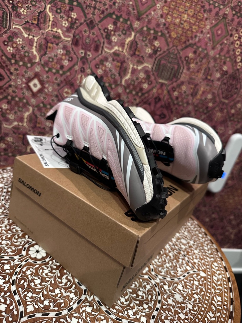 NEW! Salomon XT-6 - Cloudburst / Icy Pink / Tapioca - US 6M/7W Sneaker - Picture 9 of 11